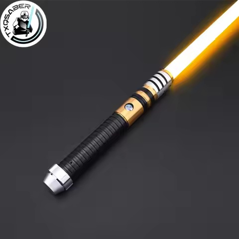 TXQSABER Heavy Dueling Lightsaber Neo Pixel 1 inch Blade Metal Hilt Bluetooth Gesture Blaster Smooth