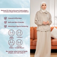 Astrela Nicola Airport Outfit Blouse Set Skirt Suit Wanita Casual Scuba Active Wear Sports Outdoor J