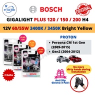 Original Bosch Gigalight Plus 120 H4 472 Headlight Bulb 12V 60/55W 2pcs for Proton Persona CM 1st Ge
