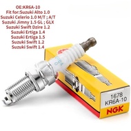 4Pcs NGK Spark Plug FOR Suzuki Alto / Celerio / Ertiga  / Jimny / Swift / Swift Dzire KR6A-10