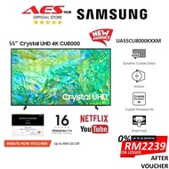 Samsung 4K UHD Smart TV 50 55 65 75 85 Inch Television can Youtube Netflix Televisyen UA55CU8000KXXM CU8000 CU8000K
