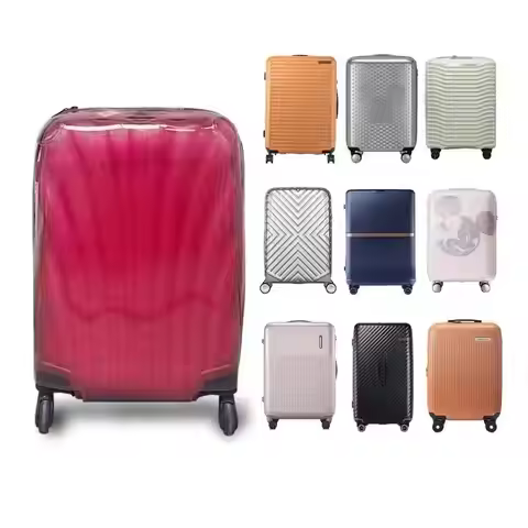 Luggag Cover for Samsonite C-LITE Suitcase Protector PVC Transparent Covers with Zipper Travel Acces