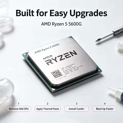 Socket AM4 Upgrade Processor AMD Ryzen 5 5600G 16MB Cache Built-in Graphics For Old AM4 Mainboard Re