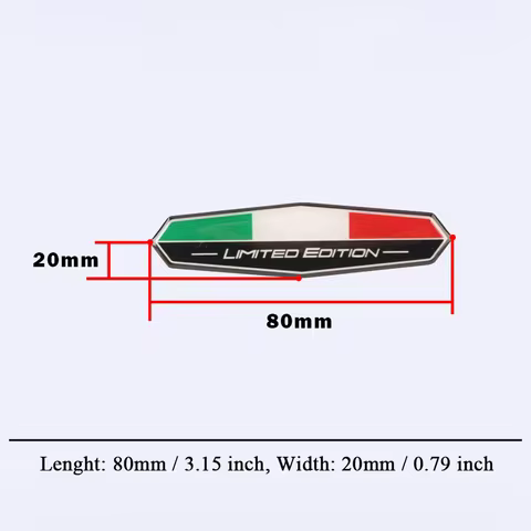 3D Resin Decals Accessories Italy Flag Limited Edition Emblem Motorcycle Stickers For Aprilia RSV4 R