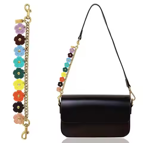 Cute Colorful Flower Bag Chain Charm Metal DIY Wallet Chain Charm Bag Accessories Bag Strap Extender