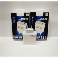 Batok Adapter For SMSNG A16 Super Fast Charger 280W Universal Fast Chargging HP Charger Head