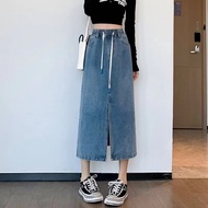 rok ruffle jumbo rok korean style panjang rok jeans wanita dewasa rok plisket span