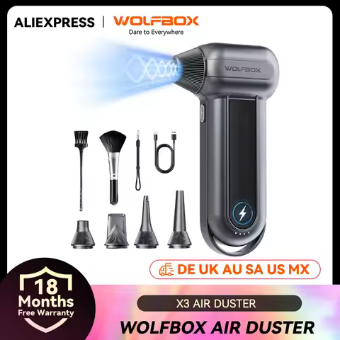 WOLFBOX MF100 Electric Air Duster Air Blower-150000RPM Super Power, Rechargeable 3-Gear Brushless Mo