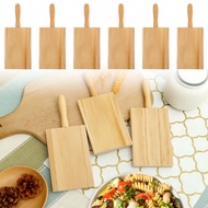 6Pcs Cavatelli Pasta Boards Wooden Gnocchi Pads With Ridged Texture Gnocchi Rolling Boards With Hand