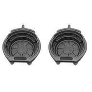 (ZJGE) 2X 7.5L Oil Drain Pan Waste Engine Oil Collector Tank Oil Trip Tray for Repair Car Fuel Fluid
