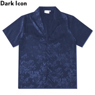 KEMEJA Dark Icon Men's Short Sleeve Shirt biru