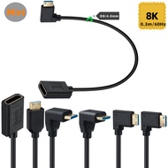 Mini HDMI Male to HDMI Female 2.1 Extension Cable 0.3m Ultra-Fine Short Cable|8K @ 60Hz|Suitable for