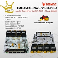 Tarmoc TMC-4SC4G-2A2B-V1-IO-PCBA | Media Converter 4 FO 4 LAN / 4FO 4LAN 4SC 4LAN 4 SC 4 LAN Gigabit