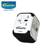 PowerPac Multi Travel Adapter With 2 USB Charger,  US UK EU AU Adapter (PP7971)