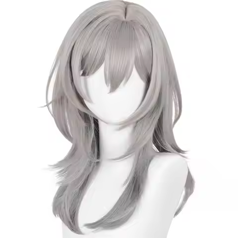 HSR Trailblazer Cosplay Wig Gray Gradient Hair Cosplay Anime Game Heat Resistant Synthetic Wigs