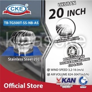 TURBINE VENTILATOR CKE 20" INCH BLOWER ATAP RUMAH PABRIK STAINLESS - TECH ZONE