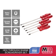 M10 Hex Through Shank Screwdriver Set (6 Pcs)