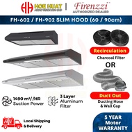 Firenzzi FH-902BK Slim Hood (1490m³/hr) / FH-602BK Slim Hood Firenzzi FH902BK  Firenzzi Slim Hood