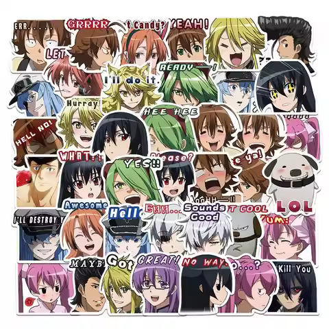 40pcs Akame Ga Kill Graffiti Sticker Cartoon stickers Waterproof Suitcase Phone Case Waterproof Stic