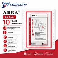 ABBA A4 SHEET PROTECTORS 10 SHEETS CLEAR DOCUMENT PROTECTORS