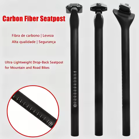 New T1000 Carbon Seatpost Offset Back & Front 13mm/17mm Road Bike Mountain Bike Bicycle Seat Post 25