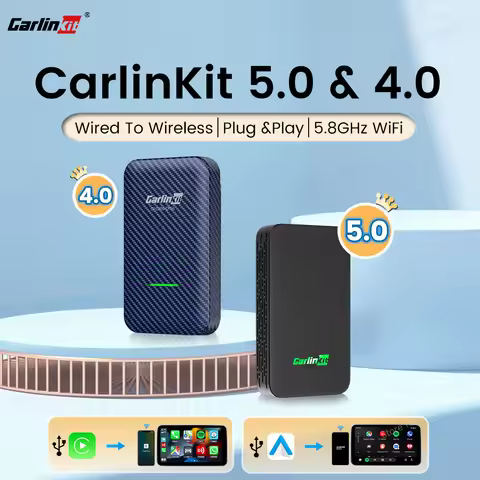 CarlinKit 5.0 & 4.0 Wireless CarPlay Adapter Android Auto Dongle Smart Car Play Box for iOS & Androi