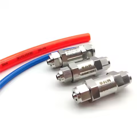 304 stainless steel quick screw one-way valve PU tube PTFE hose quick-connect lock mother hexagonal 