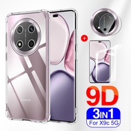 3in1 Clear Case For Honor X9C 5G Soft Hydrogel Film Camera Protector Magic7 Lite honor X9c Honer X60