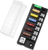【HOT7】 Circuit Blade Fuse Box with Cover 150A 12V 24V 48V for Car Marine RV Boat Upgrade Kotak Fius 
