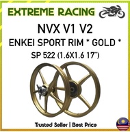 Enkei Sport Rim Set - Gold 5 Leg Kaki SP522 5 Inch 1.6x1.6 17'' SP 522 5 Inchi 160 17 Yamaha Aerox N