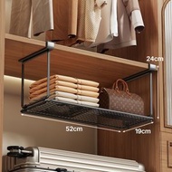 衣櫃 拉籃桌 櫃 下掛籃宿舍床邊收納架 懸掛免打孔置物架 廚房櫥櫃架子(平行進口）（快遞送貨上門）