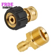 [FRDE] Brass Washing Machine Adapter Kit M22 14mm/15mm To 1/4 inch Quick Connector
