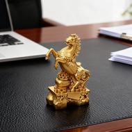 MAELOVE2 Golden Horse Statue Fortune Immediate Success Upon Decoration Housewarming Gift Room Arriva