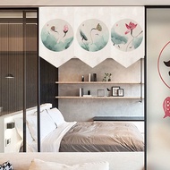 Chinese Kitchen Hotel Hanging Flag Commercial Hanging Curtain Lotus Pennant Curtain Partition Curtai
