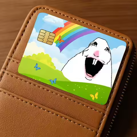 Hamster Meme Sun Shines Credit Card Public Transportation Cards Protective Sticker Waterproof Card F