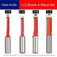 HIROCHAO Có vòng bi Dao phay thân Cạnh đôi Thân 6mm Dao phay gỗ Hiệu quả Thân 6.35mm Đầu phay carbid