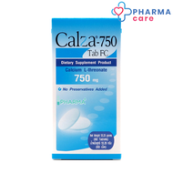 (Lot ใหม่ หมดอายุ 11/2026) CalZa แคลซ่า แคลเซียม แอล- ทรีโอเนต 750 mg.ชนิดเม็ด  60 เม็ด [Pharmacare]