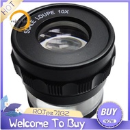 10X Stand Measuring Magnifier Scale Loupe Magnifying Glass 10X with Scaled Magnifier