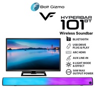 Vinnfier VF Hyperbar 101 Bluetooth Soundbar 50w Home TV 8 LED Light Effect ARC HDMI USB AUX
