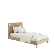 SB Design Square SB FURNITURE เตียงนอน ขนาด 3.5 ฟุต รุ่น VALLEY สีไม้อ่อน (W120.4xD212xH110 ซม)