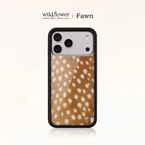 Wildflower ins Fawn Deer Phone Case for iPhone 17 16 15 14 13 12 Pro Max Plus WF Unique Fashion Fabu