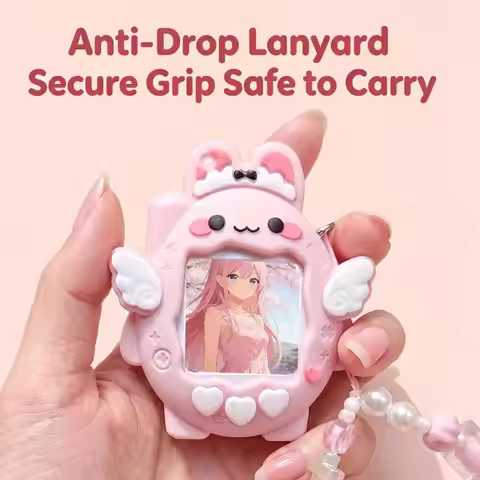 For Tamagotchi Connection V3 Cute Angel Bunny Silicone Protective Case Includes Lanyard Electronic P