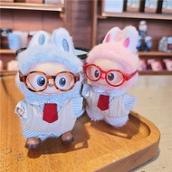 OKcat Academic Style Clothes For Labubu 4.0 Pin for Love Series Fake Two Pieces T-Shirt For Mini Lab