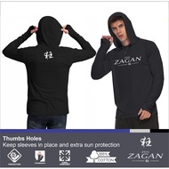 ZEN ZAGAN FISHING HOODIE T-SHIRT FISHING JERSEY WITH CAP