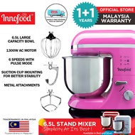 Innofood High Speed Power Stand Mixer - Pink (6.5L/1300W) KT-609