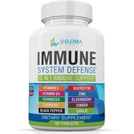10 in 1 Immune System Support Supplement - Vitamin C (1000 mg), Quercetin, Vitamin D3 (5000iu), Zinc