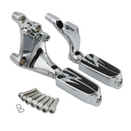 Motorcycle Footpeg W/ Mount Brackets For Harley Forty Eight XL1200X 14-17 Iron 883 XL883N