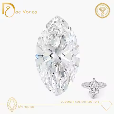 Marquise Cut Lab Grown Diamond DE 1.0-6.0ct VS/VVS With IGI Certificate CVD/HPHT Lab Loose Diamonds