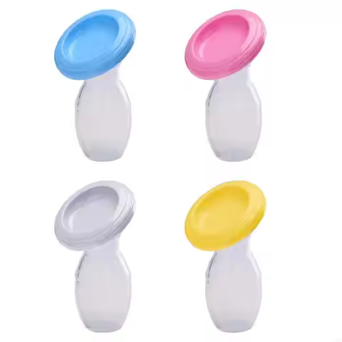 Manual Breast Silicone Anti Spills Breastpump Breastmilk Collector Cup for Newborn Baby Girls Boys B