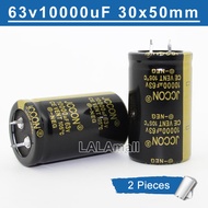 2Pcs 10000UF 63V Tụ Điện 63V10000uF 10000uF63V 10000UF 63VDC 10000MFD 10000UF Thông Qua Lỗ Tụ 30x50m